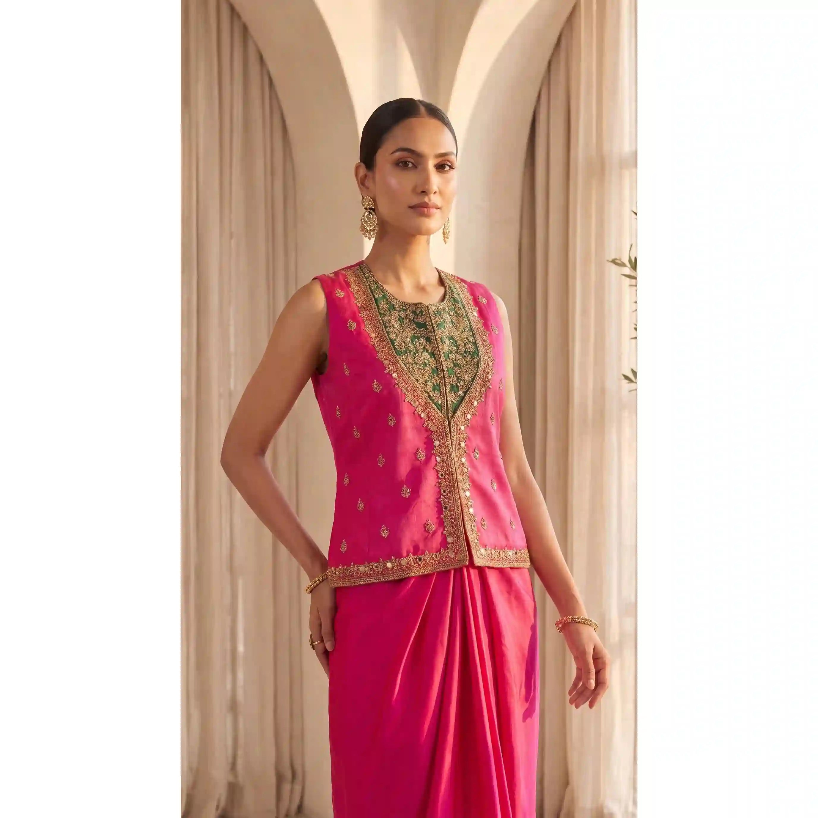 KANAKA - Koti-Draped Skirt Set