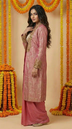 GULAABO - Blouse-Draped Skirt and Cape Set