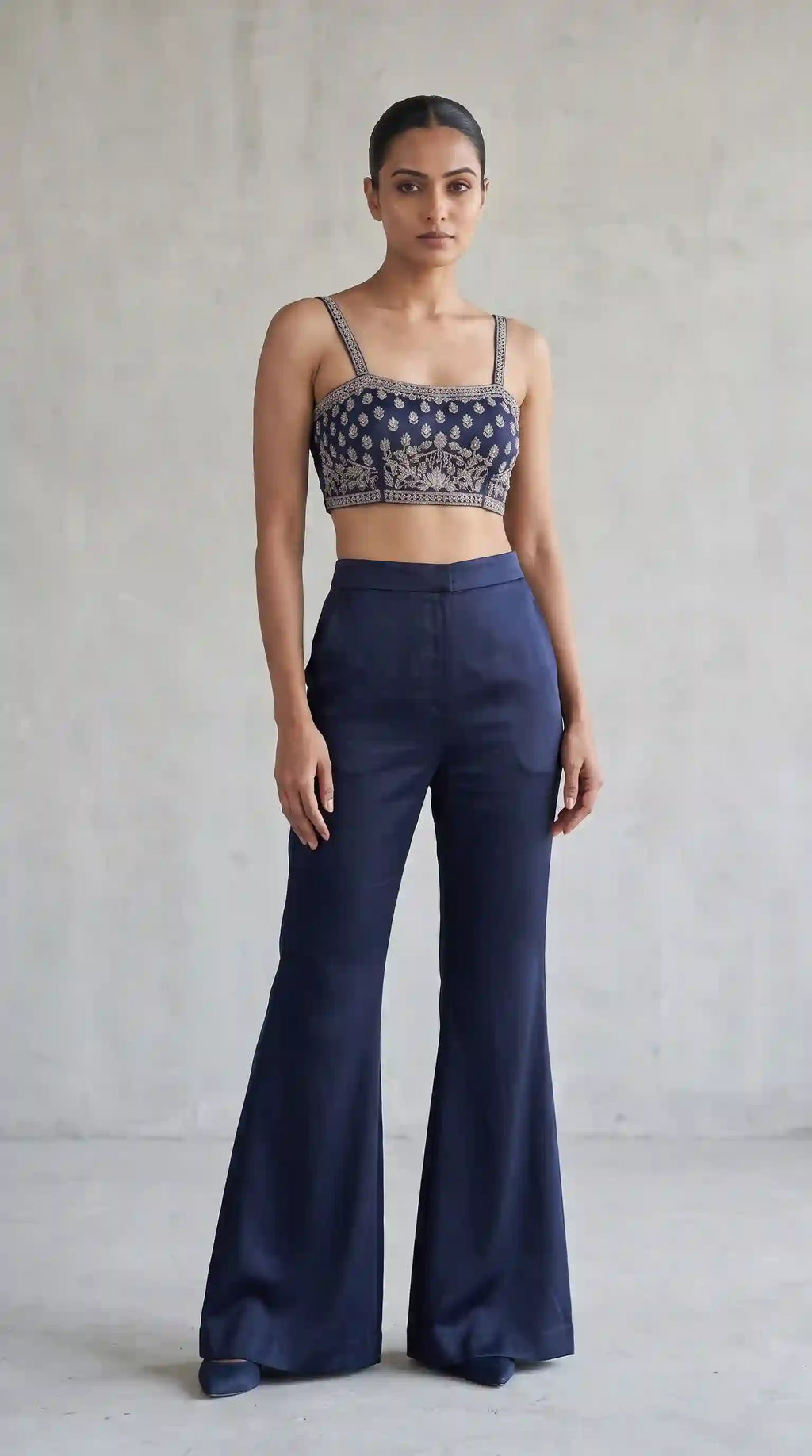 ARZ - Modal Silk Zardosi Blazer Blouse-Pant Set