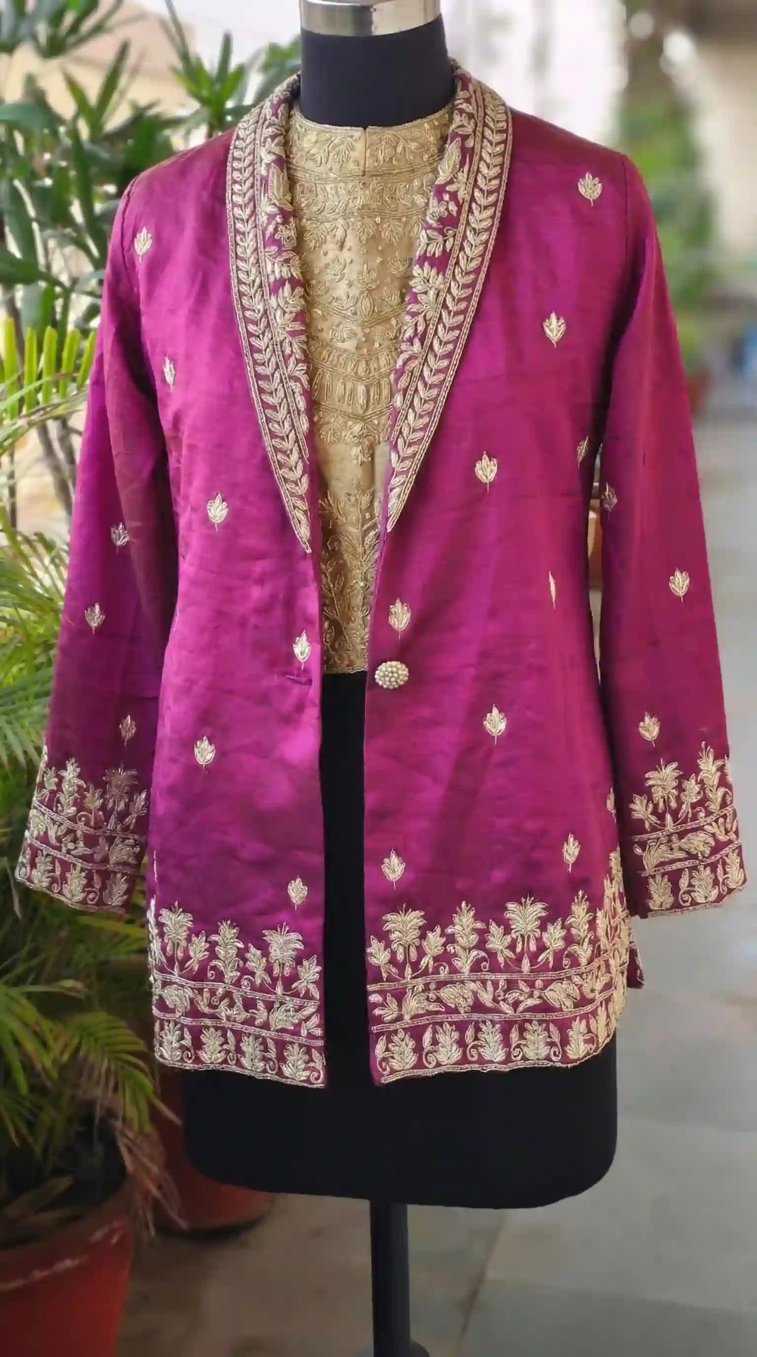 RIVA - Blouse Draped Skirt and Blazer Set