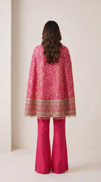 RANGIRA — Pink Bandhani Print Cape Top & Modal Silk Pant Set — thumbnail 4
