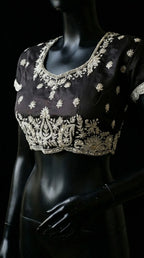 CHANDNI RAAT - Blouse, Draped Skirt and Blazer Set