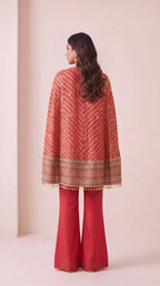 RANGIRA — Red Bandhani Print Cape Top & Modal Silk Pant Set — thumbnail 4