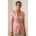 RANGKAT — Rose Pink Banarasi Silk Brocade Blazer