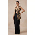 PANNA - Blouse-Draped Skirt and Jacket Set