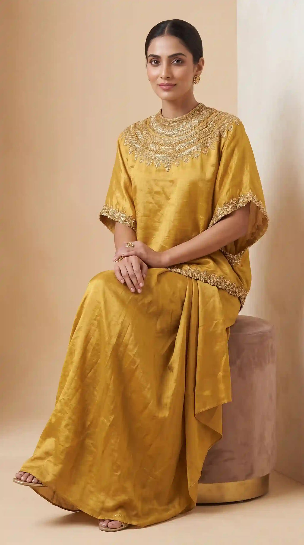 HALDAR - Kaftan-Draped Skirt Set