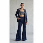 ARZ - Modal Silk Zardosi Blazer Blouse-Pant Set