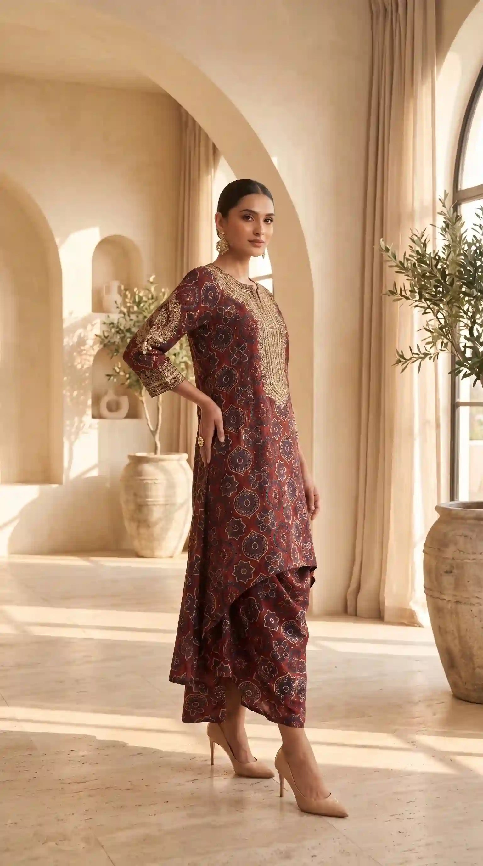 AVANI - Kurta-Draped Skirt Set