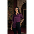 Purple Modal Silk Zardosi Work Shirt