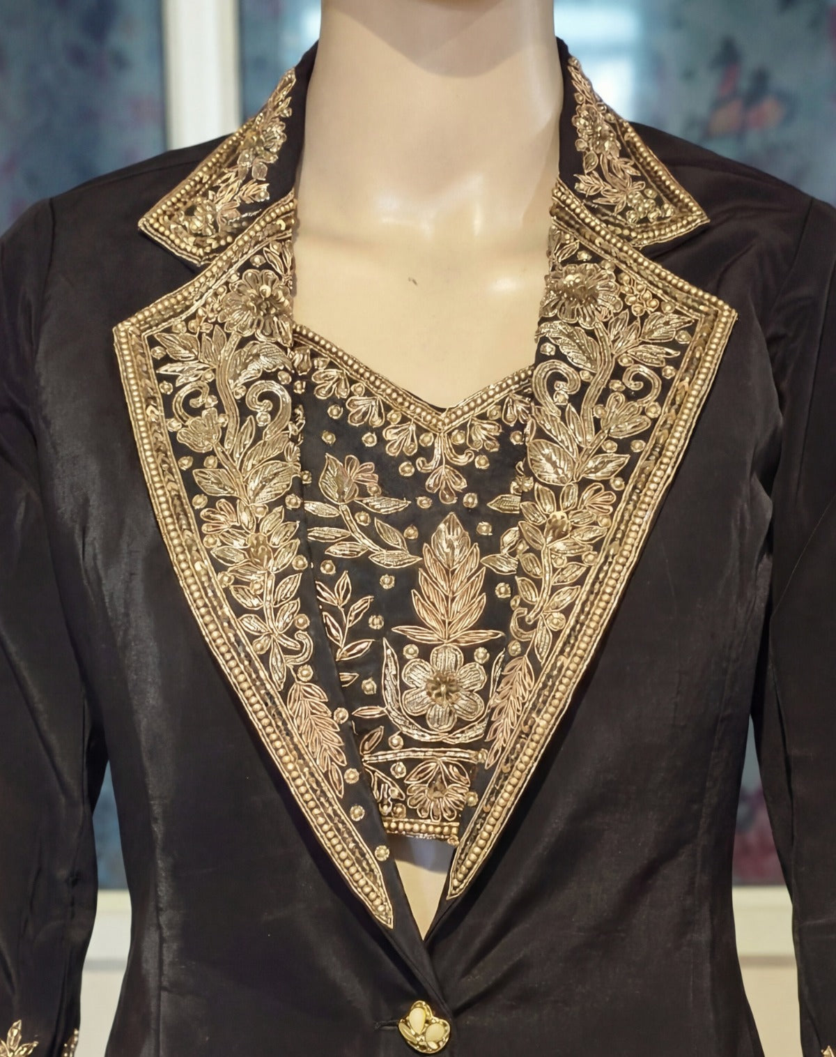 SITARA - Crop Top-Palazzo Pant and Blazer Set