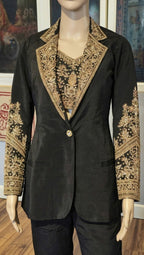 SITARA - Crop Top-Palazzo Pant and Blazer Set