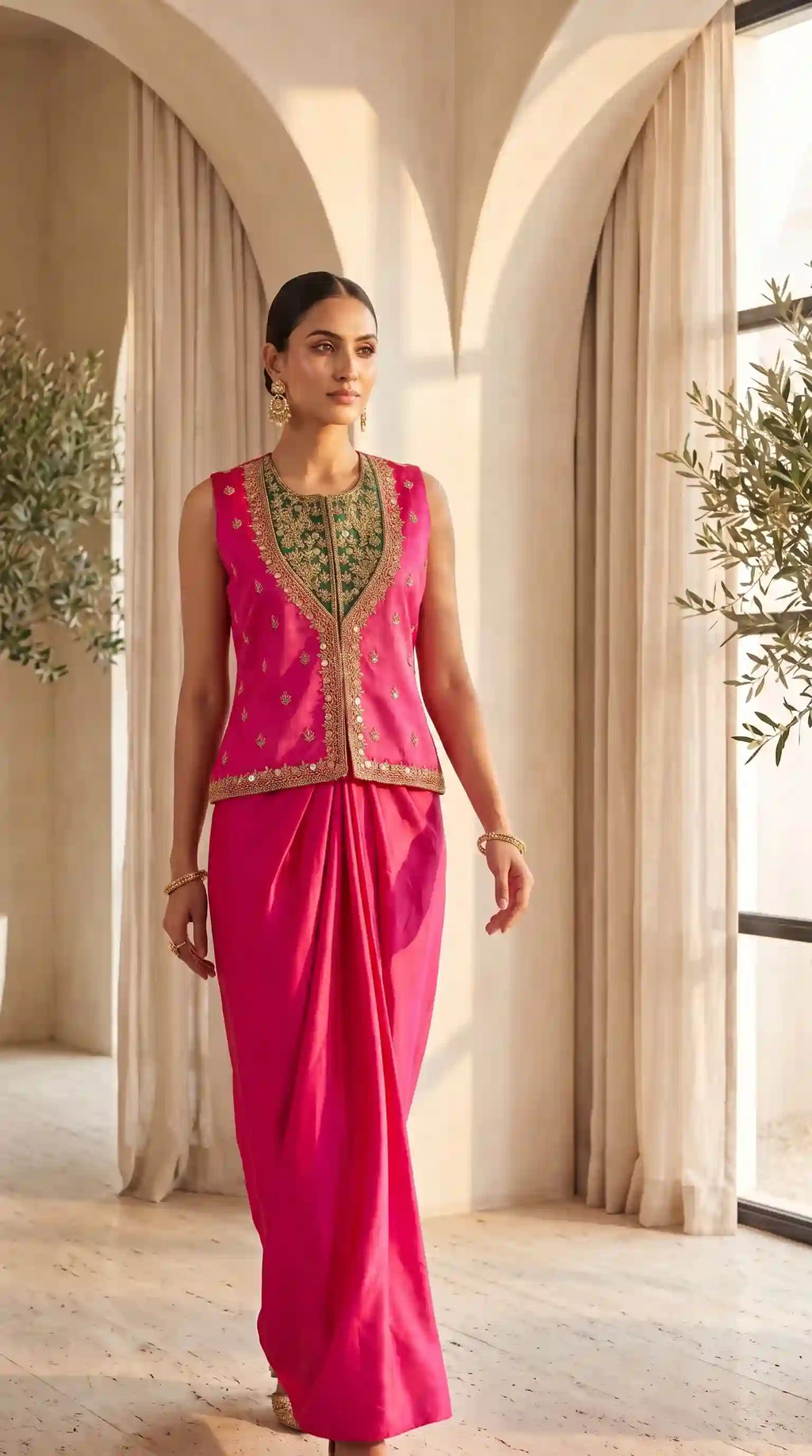 KANAKA - Koti-Draped Skirt Set