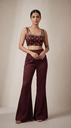 NAKSHATR - Modal Silk Zardosi Blazer Blouse-Pant Set