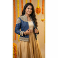 Blue Denim Pearl-Zardosi Jacket