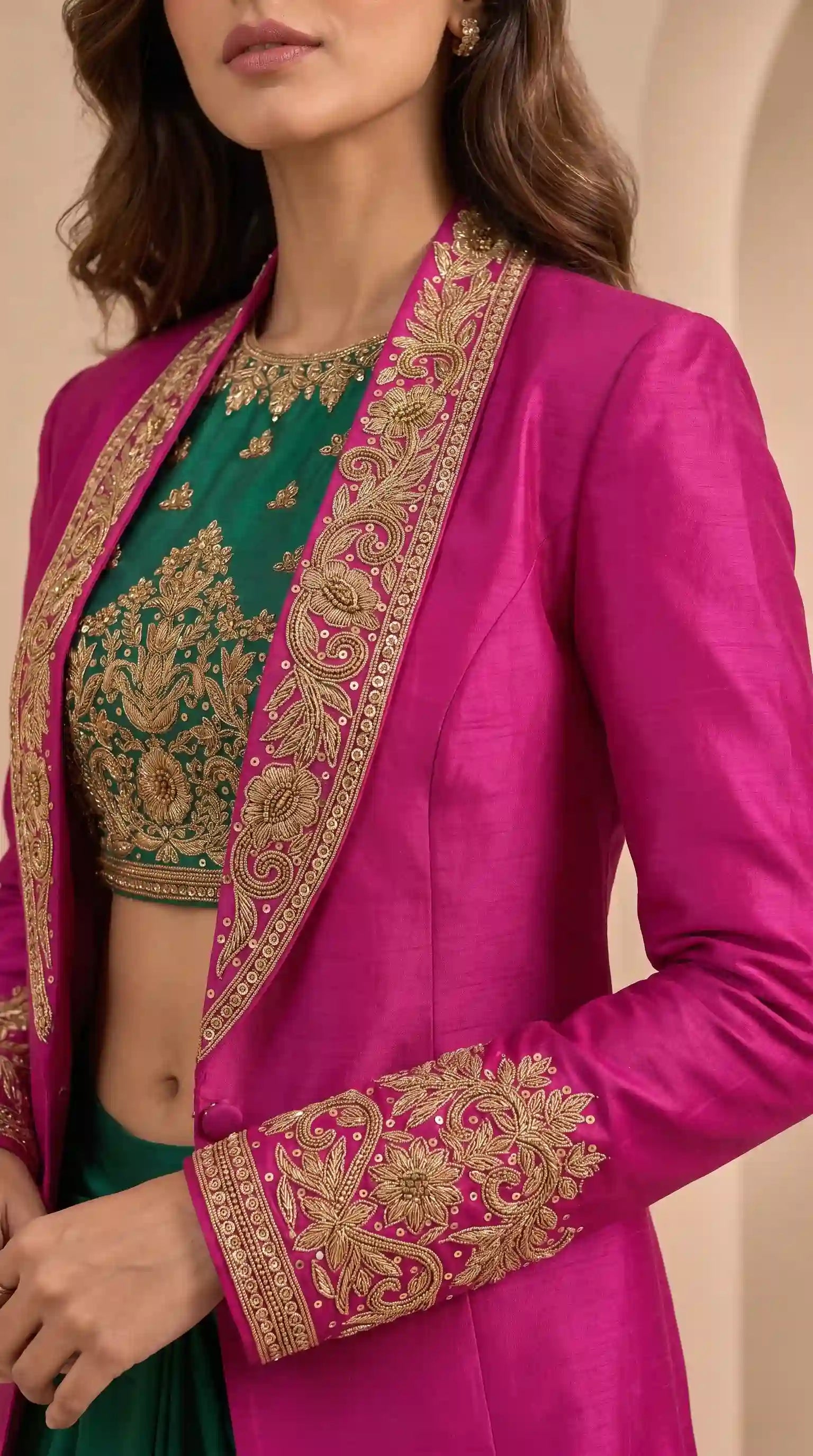 GUL - Halter Top-Skirt and Blazer Set