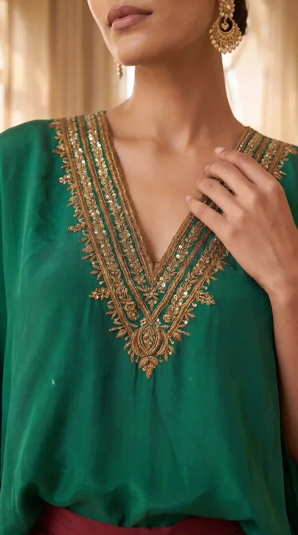 PREM - Kaftan-Draped Skirt Set