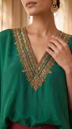 PREM - Kaftan-Draped Skirt Set