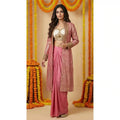 GULAABO - Blouse-Draped Skirt and Cape Set