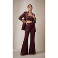 NAKSHATR - Modal Silk Zardosi Blazer Blouse-Pant Set