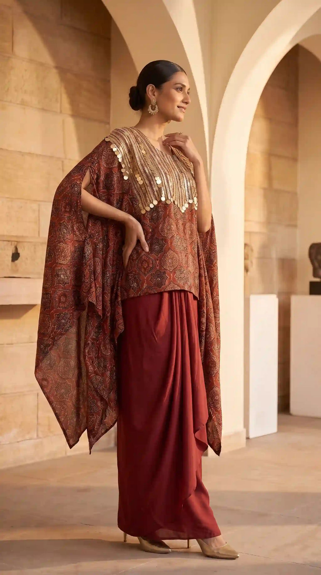 RAABTA - Kaftan Draped Skirt Set
