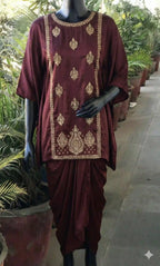 AABHA - Kaftan Draped Skirt Set