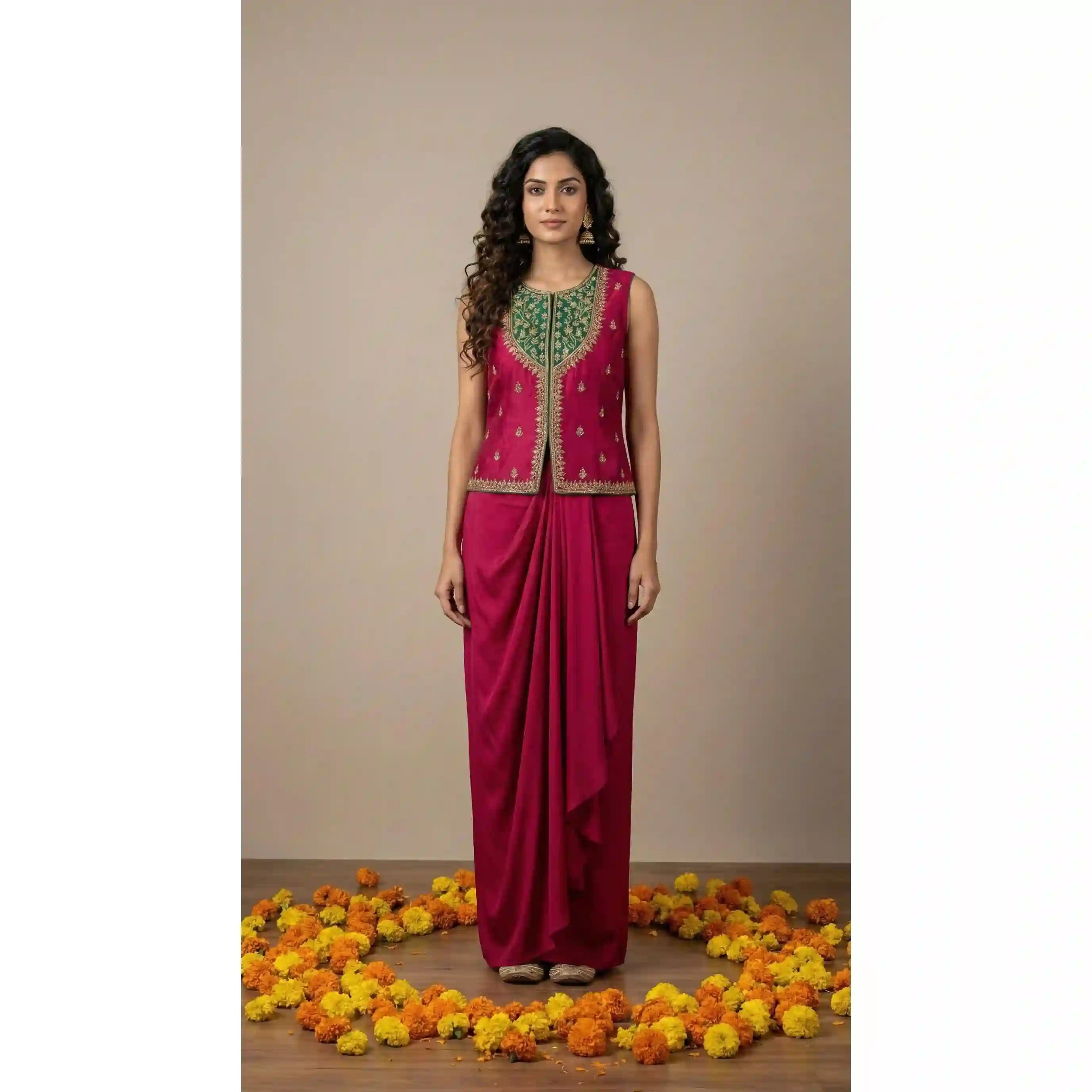 KANAKA - Koti-Draped Skirt Set