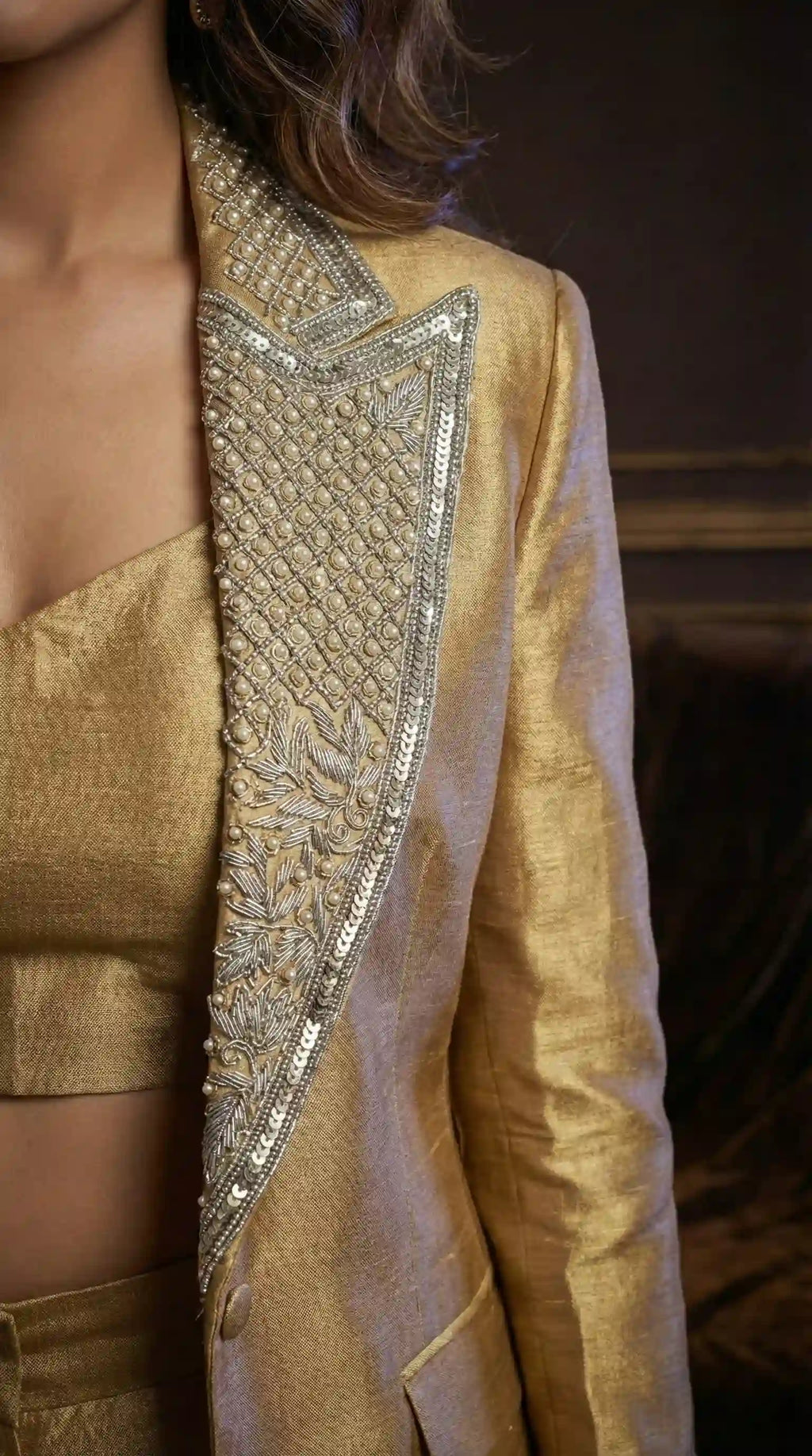 SONA - Blouse, Pant and Blazer Set