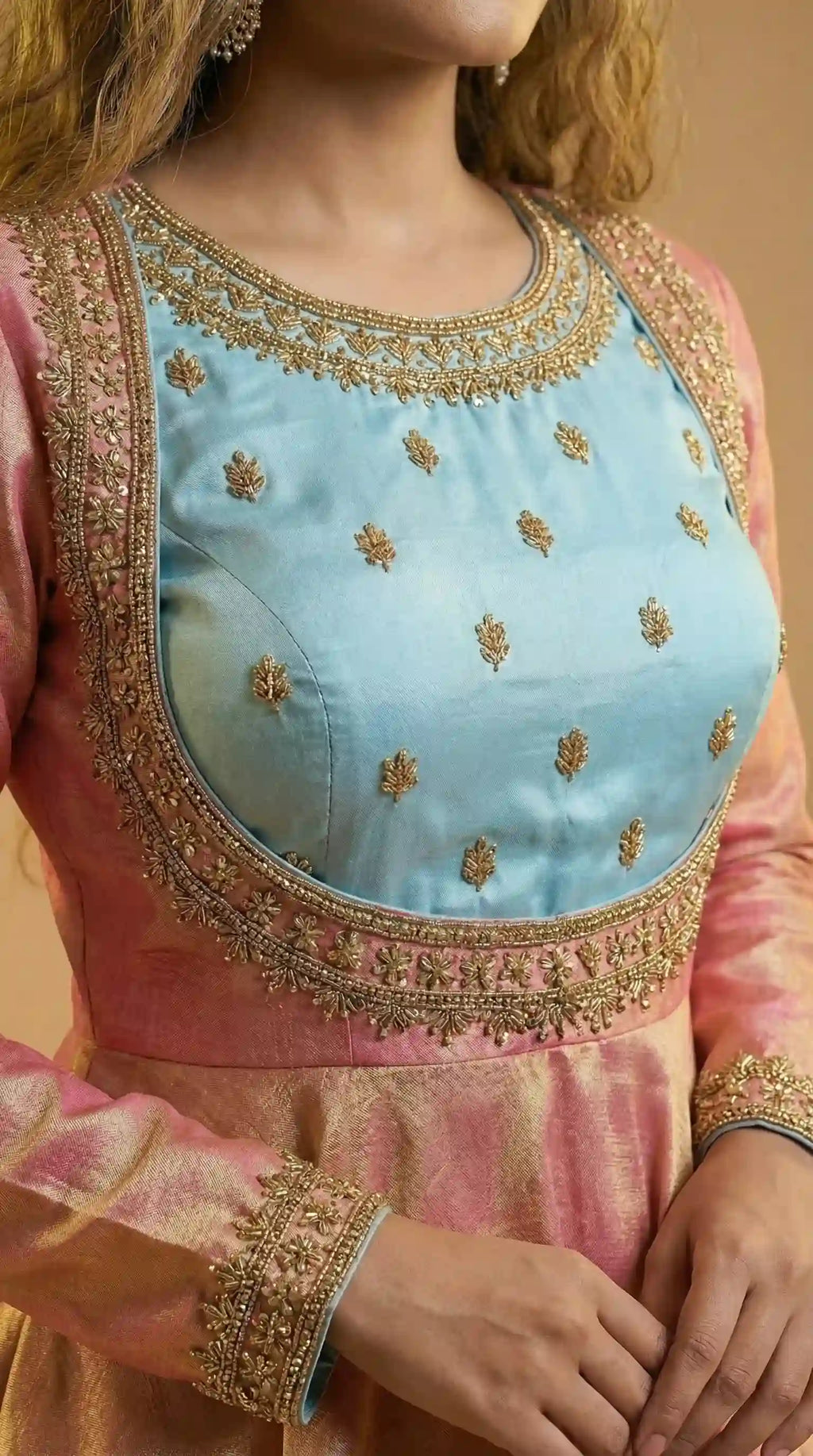 BANDHAN - Peplum Top-Draped Skirt Set