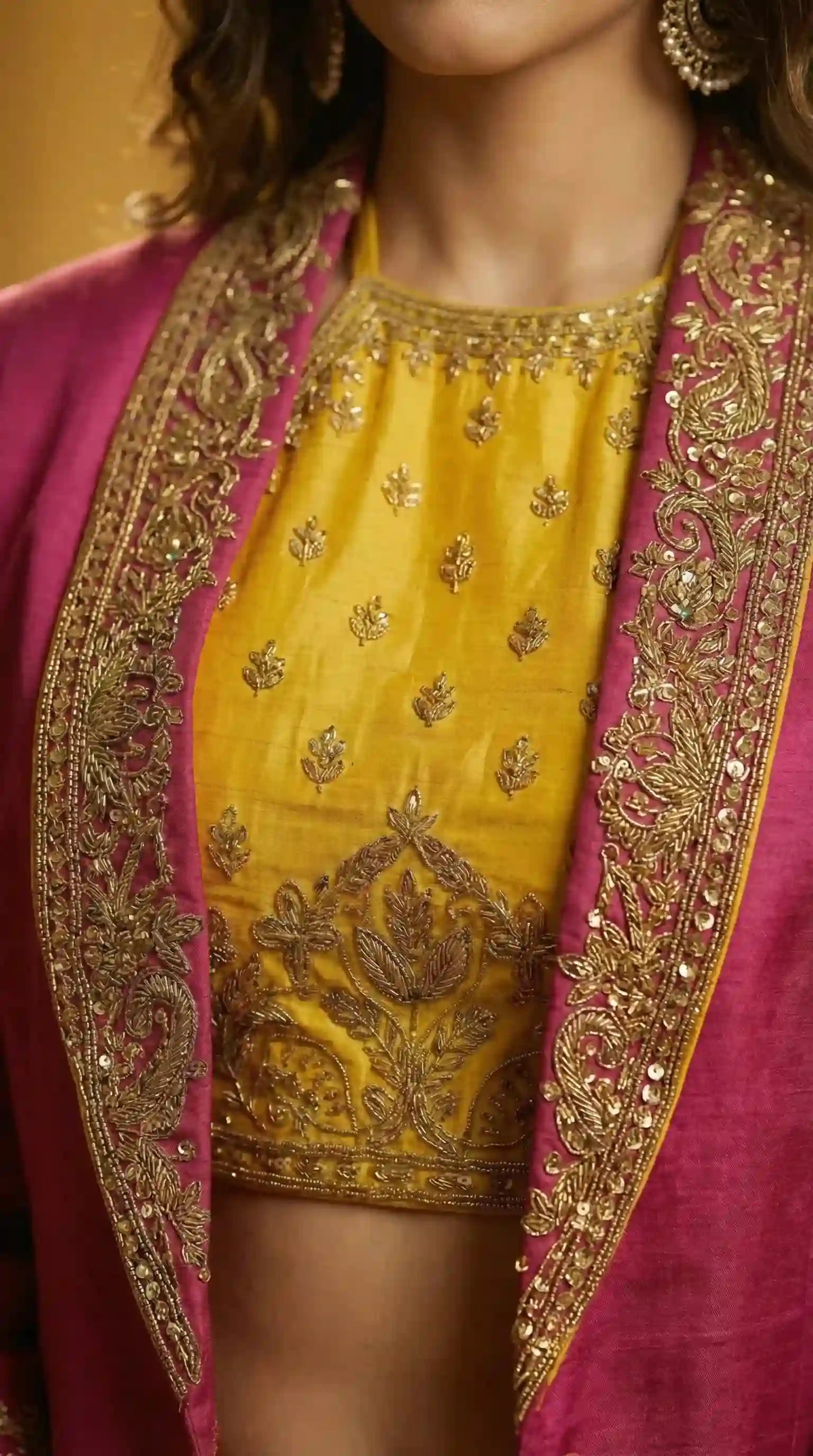 GULDASTA - Halter Top-Skirt and Blazer Set