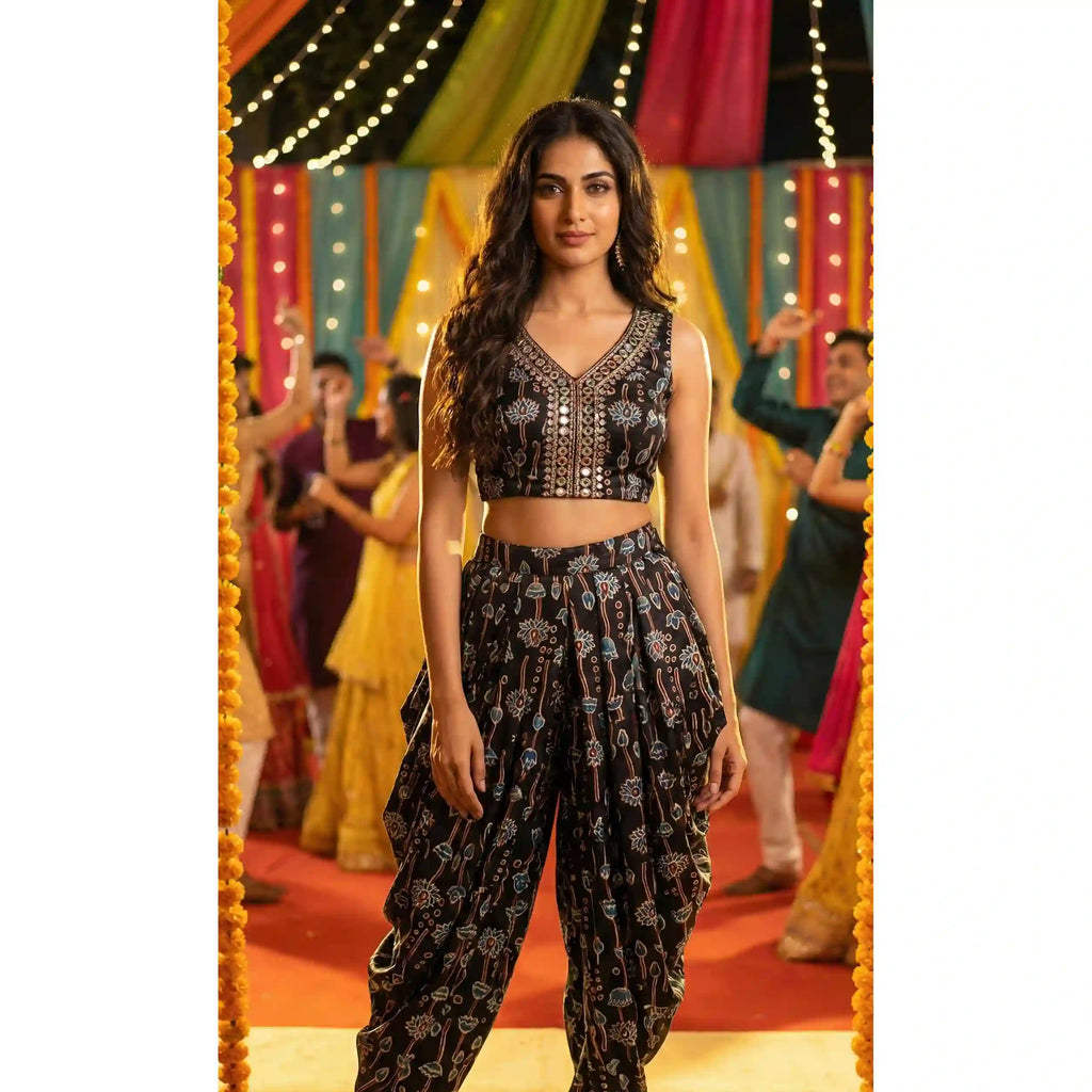 KALA - Blouse-Dhoti Pant Set
