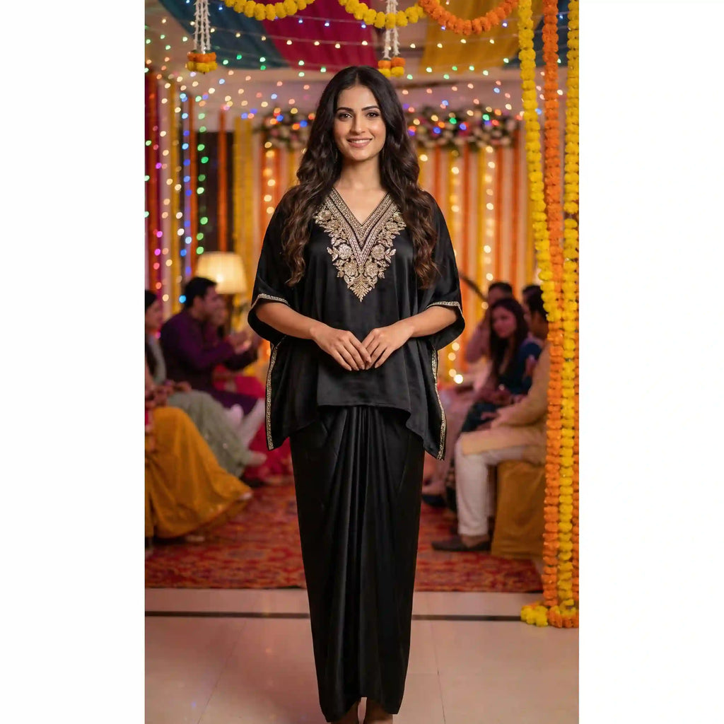 LAVANYA - Kaftan-Draped Skirt Set