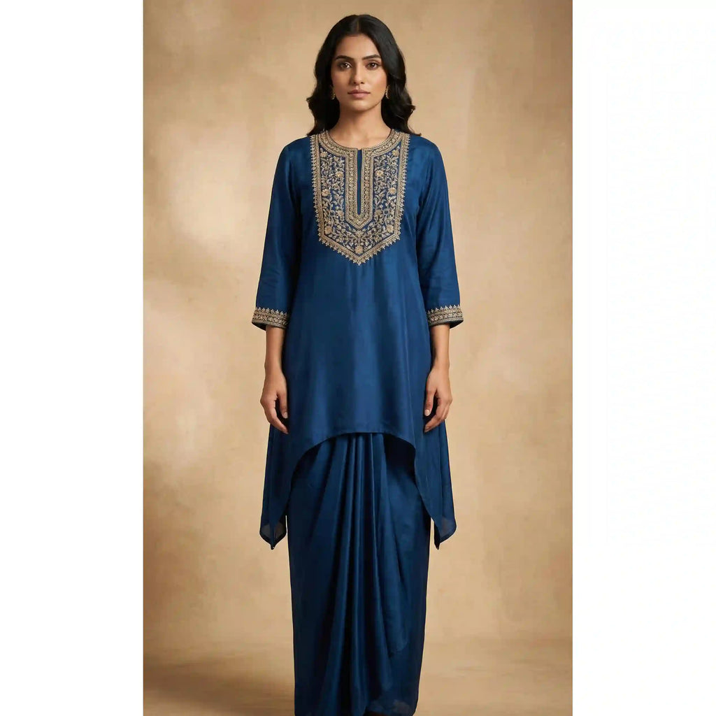 VYOMA - Kurta-Draped Skirt Set