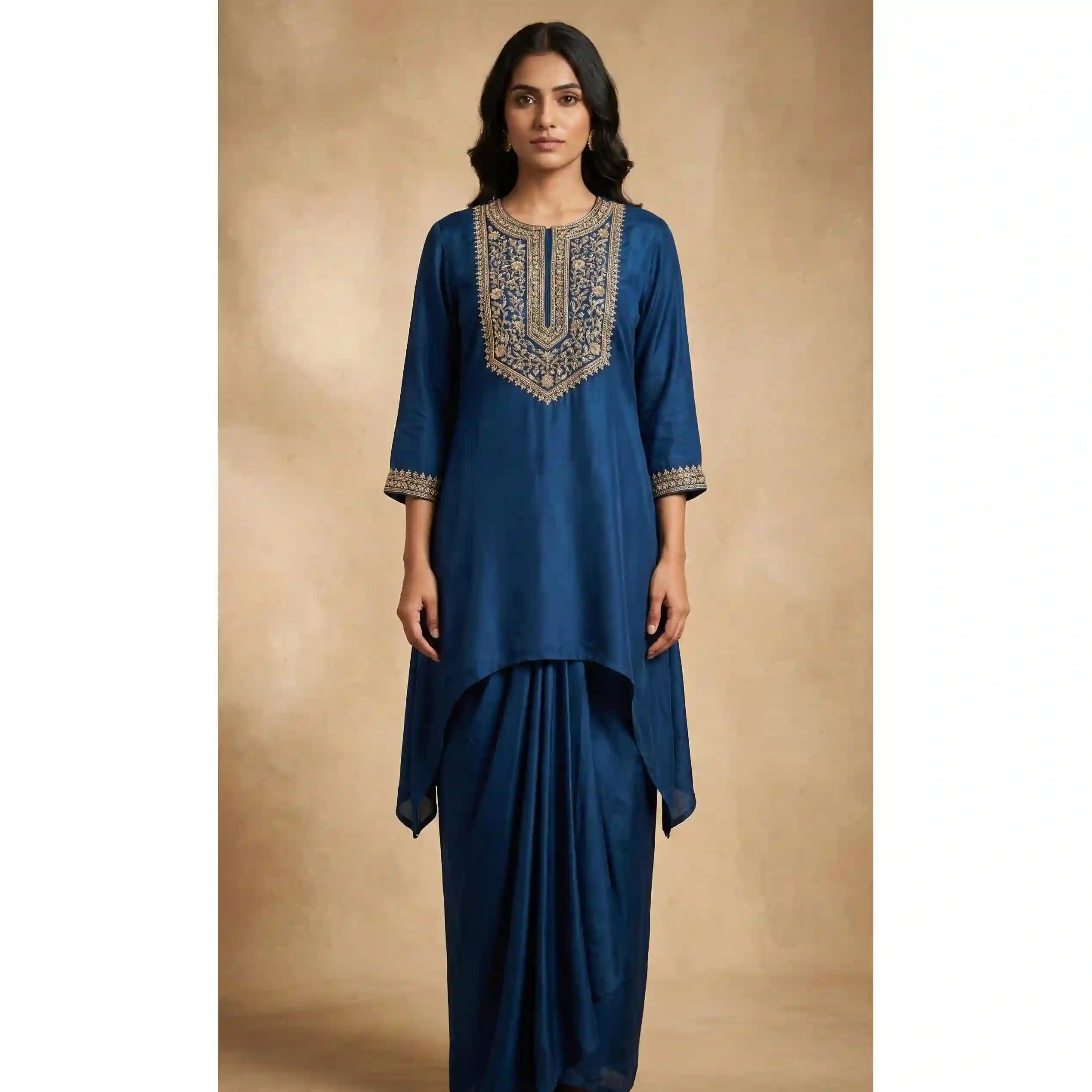 VYOMA - Kurta-Draped Skirt Set