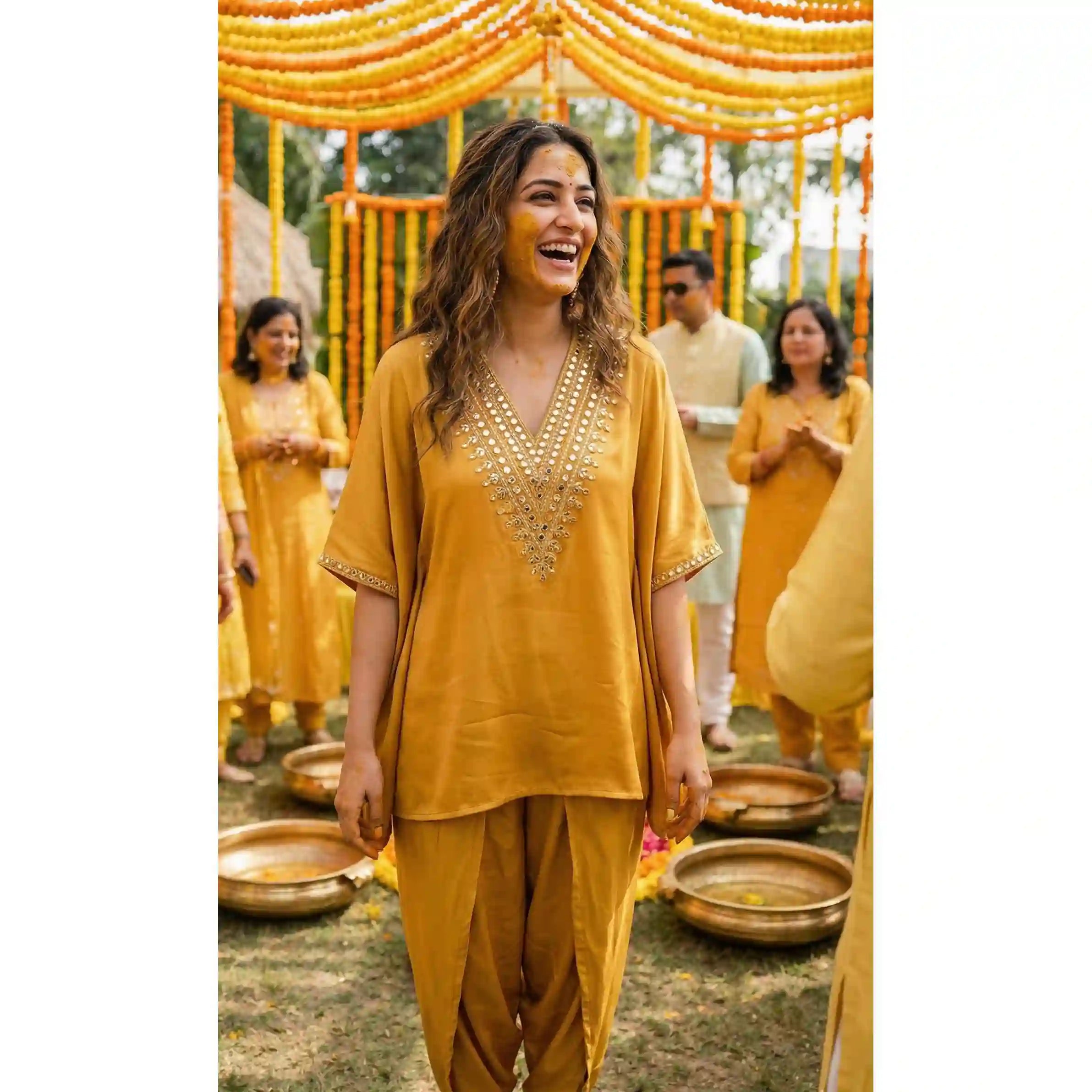 PRAVA - Kaftan-Dhoti Pants Set