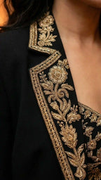 SITARA - Crop Top-Pant and Blazer Set