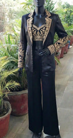 SITARA - Crop Top-Pant and Blazer Set