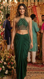 GUL - Halter Top-Skirt and Blazer Set