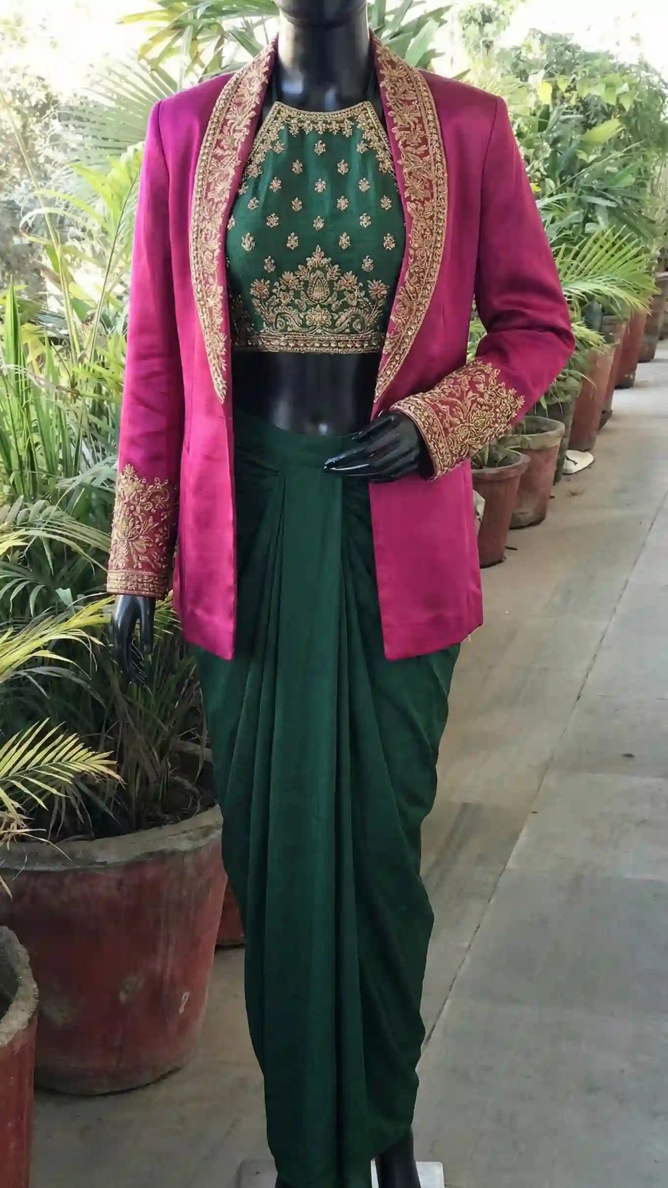 GUL - Halter Top-Skirt and Blazer Set