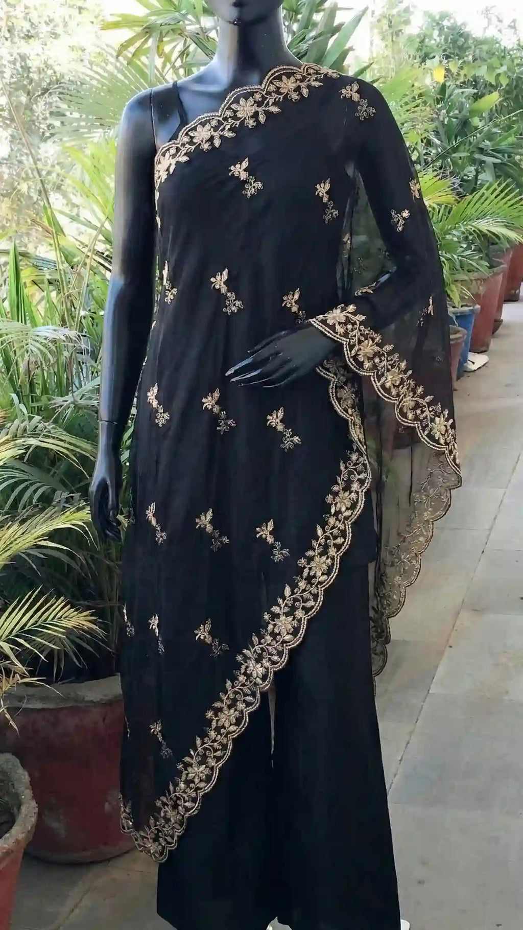 SIA - Sleeveless Kurti-Palazzo and Asymmetrical Kaftan