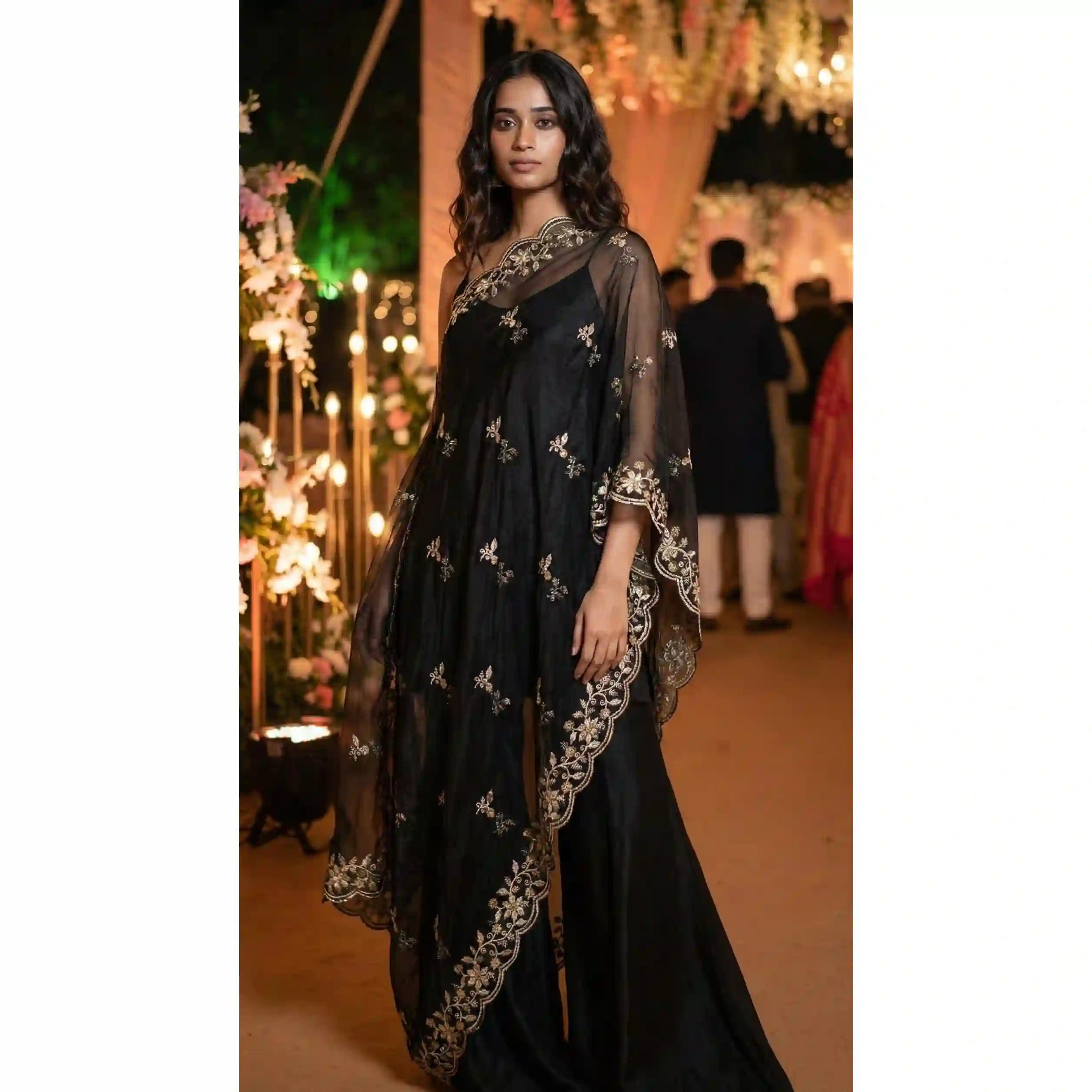 SIA - Sleeveless Kurti-Palazzo and Asymmetrical Kaftan