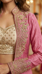 LILA - Blouse-Draped Skirt and Cape Set