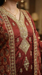 ZOYA - Ajrakh Kurta-Dhoti Dupatta