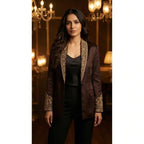 Brown Modal Silk Zardosi Work Blazer